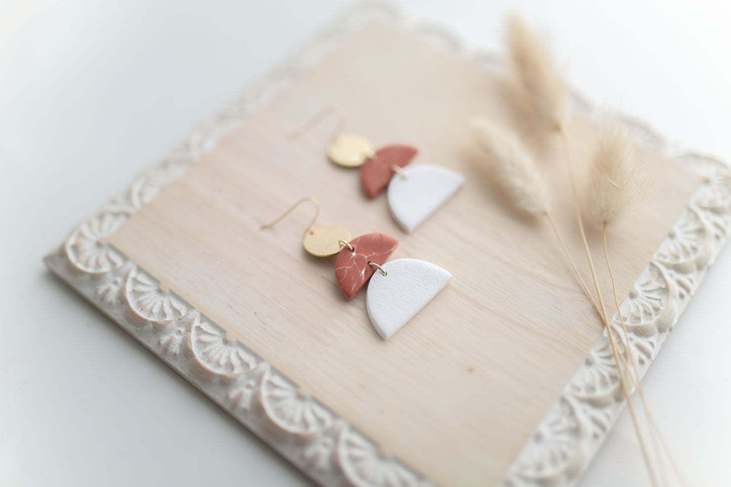 Clay earring | tera-cotta marble dangle | Southwest Collection