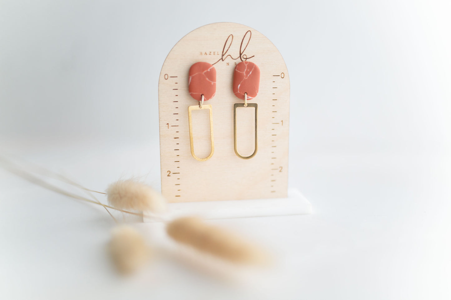 Clay earring | tera-cotta marble | Southwest Collection