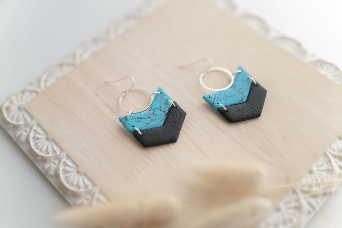 Clay earring | turquoise arrows  | Southwest Collection