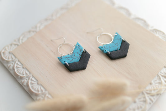 Clay earring | turquoise arrows | Southwest Collection
