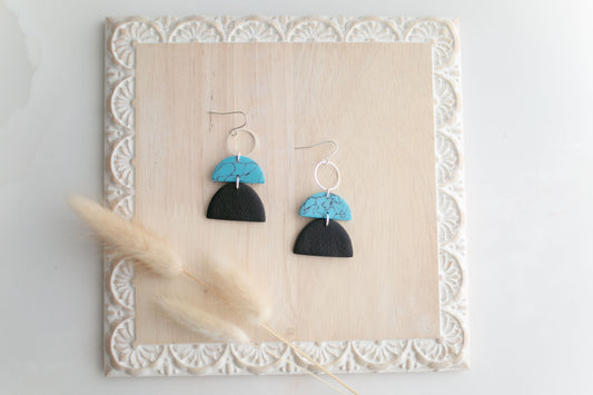 Clay earring | turquoise dangles | Southwest Collection