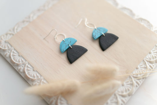 Clay earring | turquoise dangles | Southwest Collection