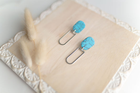 Clay earring | turquoise | Southwest Collection