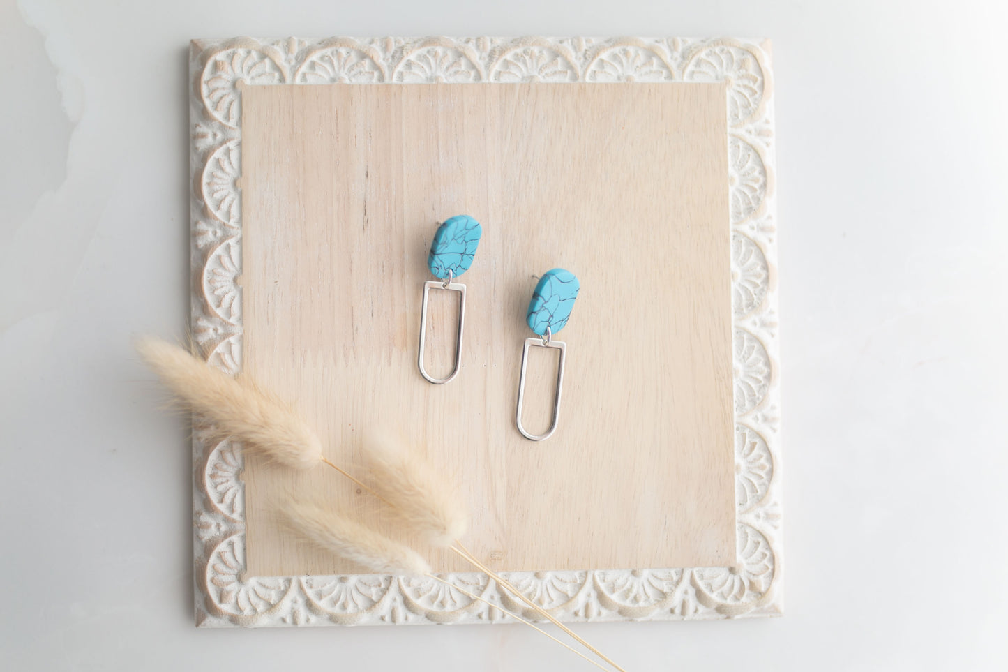 Clay earring | turquoise  | Southwest Collection