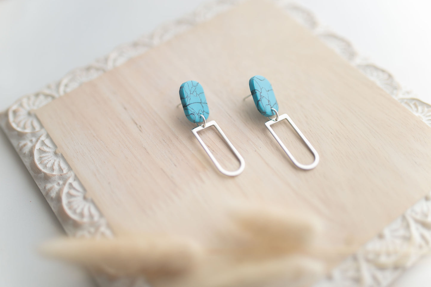 Clay earring | turquoise  | Southwest Collection