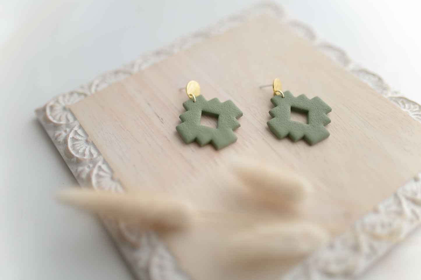 Clay earring | sage SW | Southwest Collection