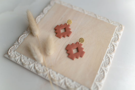 Clay earring | tera-cotta SW | Southwest Collection