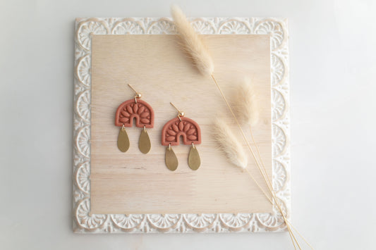 Clay earring | tera-cotta cowgirl dangles | Southwest Collection