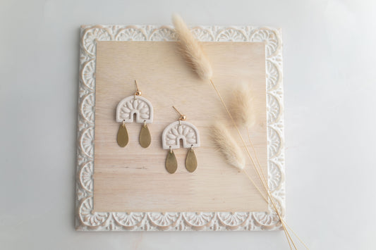 Clay earring | ivory cowgirl dangles | Southwest Collection