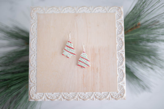 Clay Earring | Snack Cake Trees | Christmas Collection