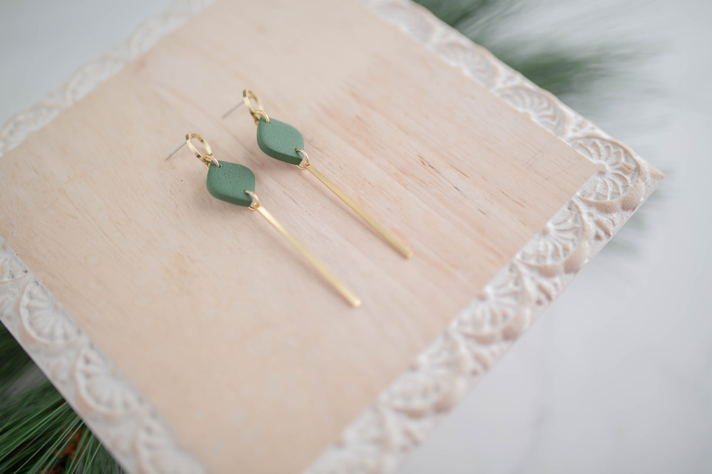 Clay Earring | Simple Christmas Dangles | Christmas Collection