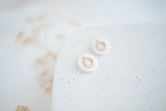Clay earring | Monochrome Mini Hoops | Valentines Collection
