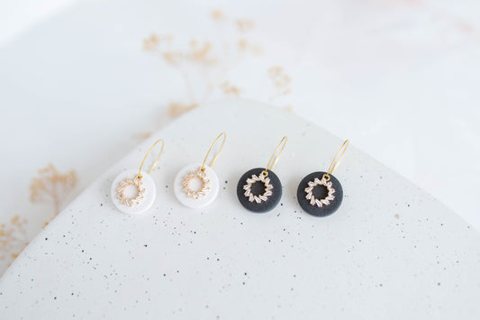 Clay earring | Monochrome Mini Hoops | Valentines Collection