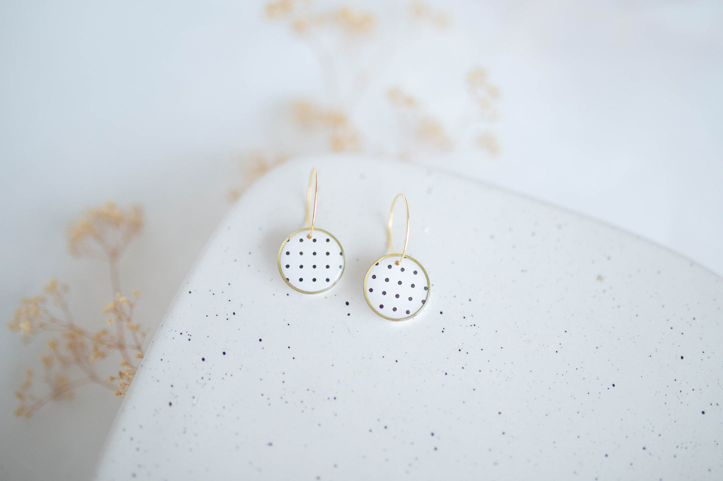 Clay earring | Polk-a-Dot Mini Hoops | Valentines Collection