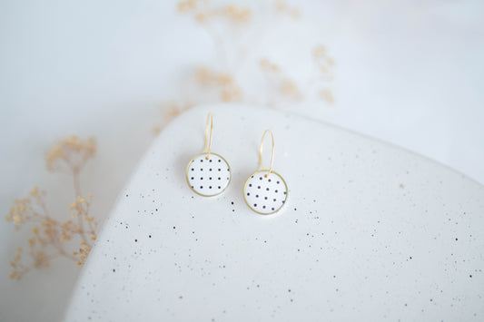 Clay earring | Polka Dot Mini Hoops | Valentines Collection