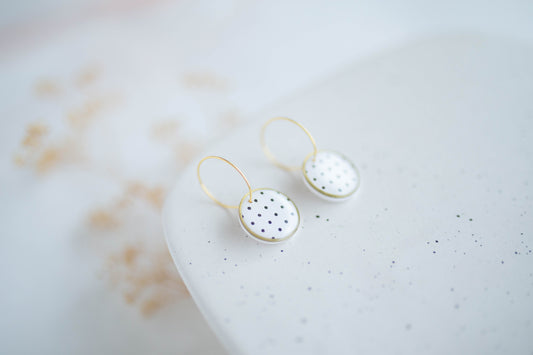 Clay earring | Polka Dot Mini Hoops | Valentines Collection