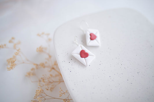 Clay earring | Valentine Hoops | Valentines Collection