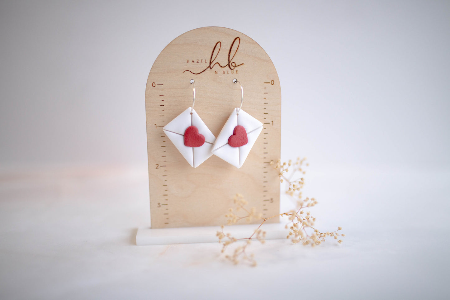 Clay earring | Valentine Hoops | Valentines Collection