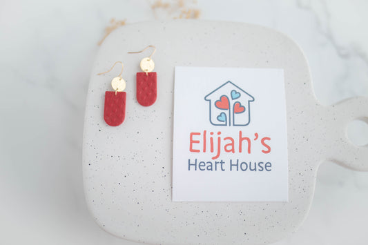 Clay earring | Earrings for a Cause | Elijah's Heart House Fundraiser