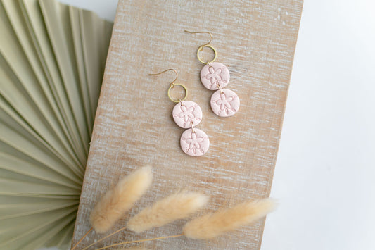 Clay earring | Blush Mini Sand Dollars | Beach Collection