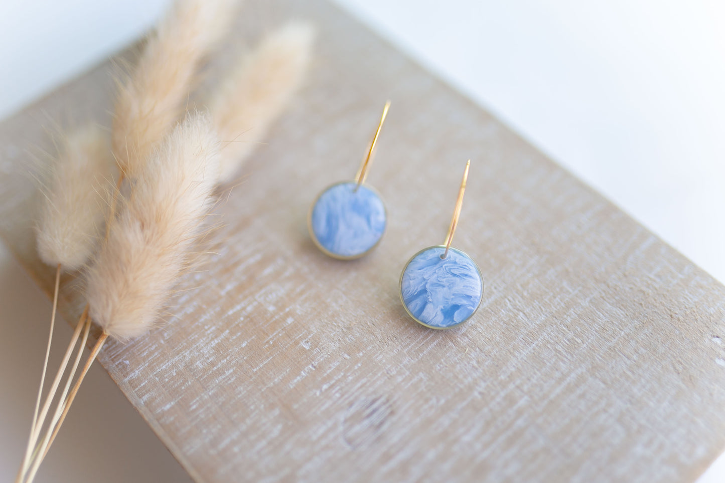 Clay earring | Blue Wave Hoops | Beach Collection