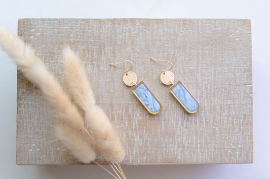 Clay earring | Blue Wave dangles | Beach Collection