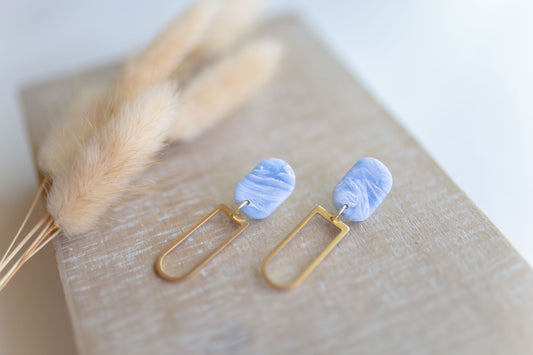 Clay earring | Blue Wave dangles | Beach Collection