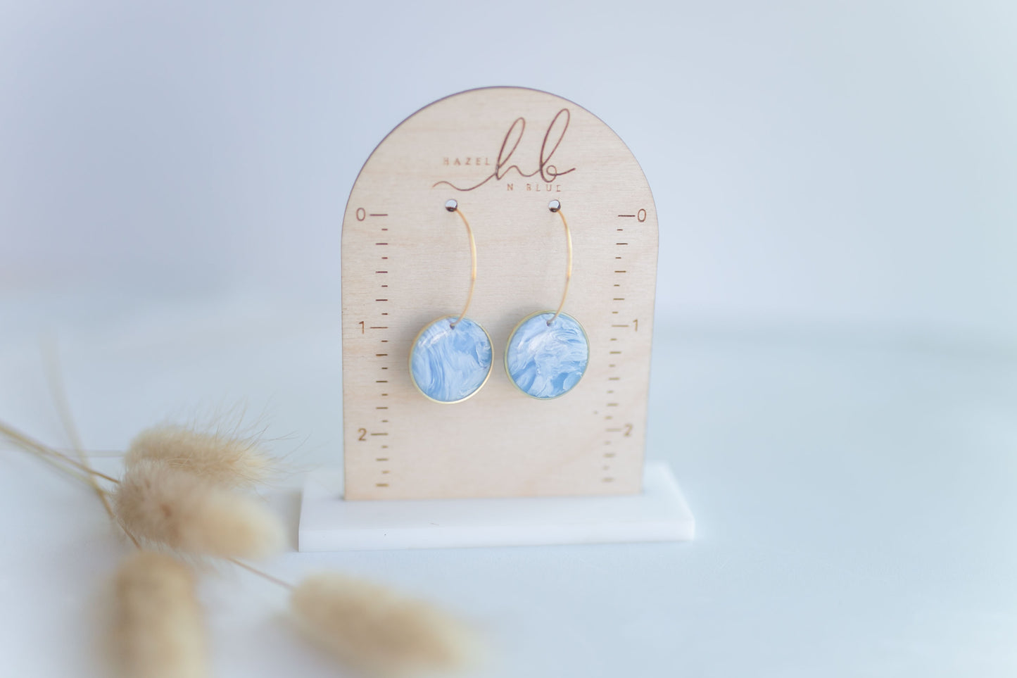 Clay earring | Blue Wave Hoops | Beach Collection