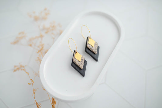 Clay earring | Wild Diamond Stacked Hoops | Wild Collection