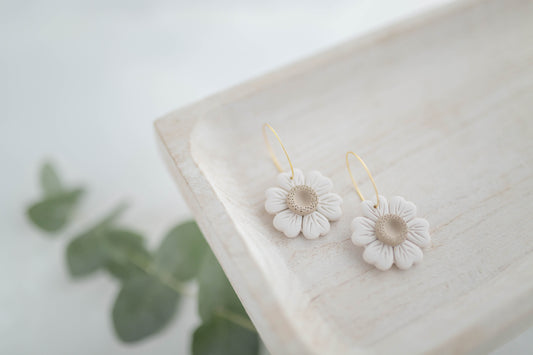 Clay earring | Poppy Hoops | Garden Collection