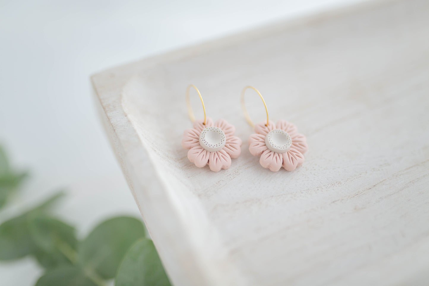 Clay earring | Poppy Hoops | Garden Collection