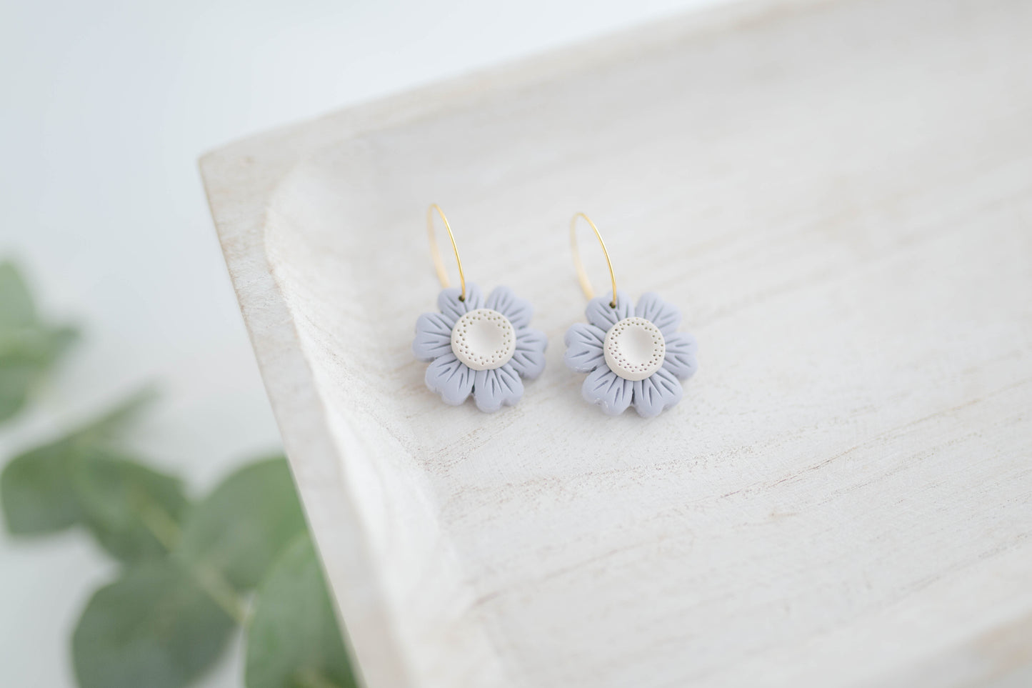 Clay earring | Poppy Hoops | Garden Collection