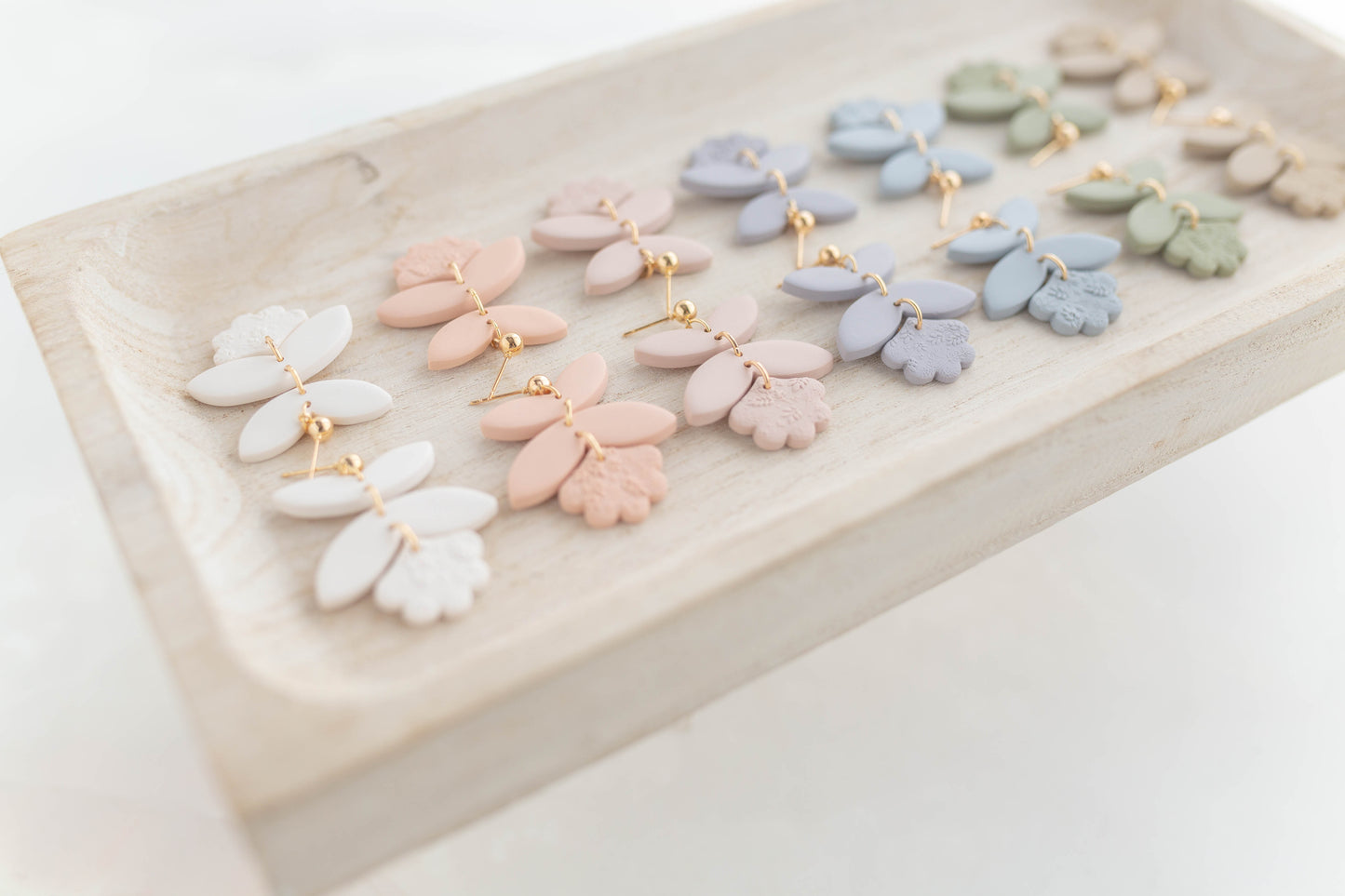 Clay earring | Floral Dangles | Garden Collection