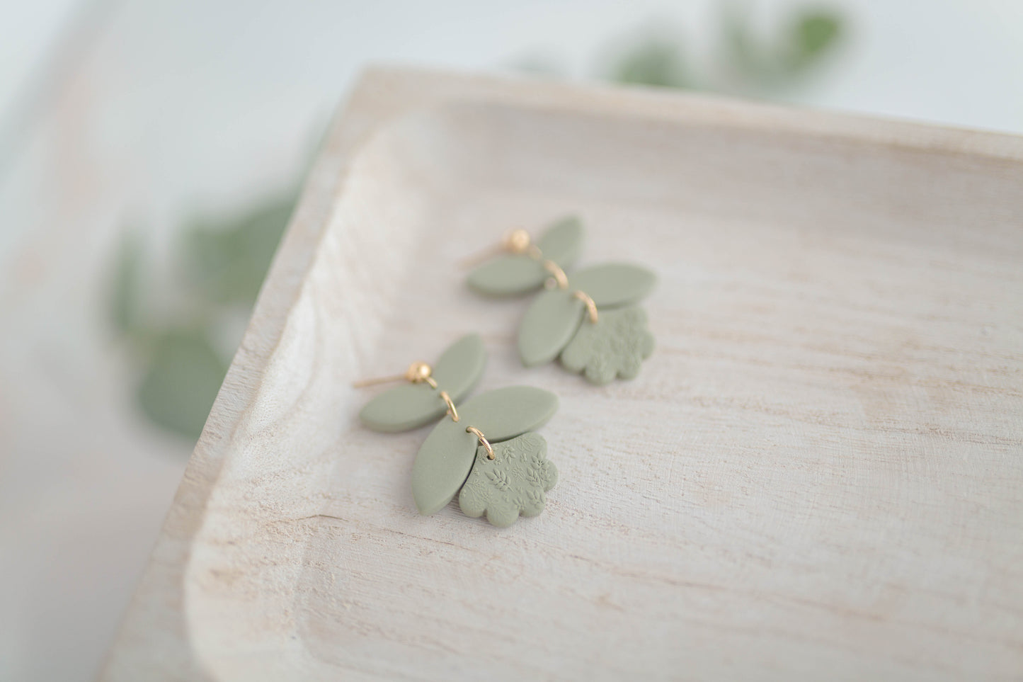 Clay earring | Floral Dangles | Garden Collection