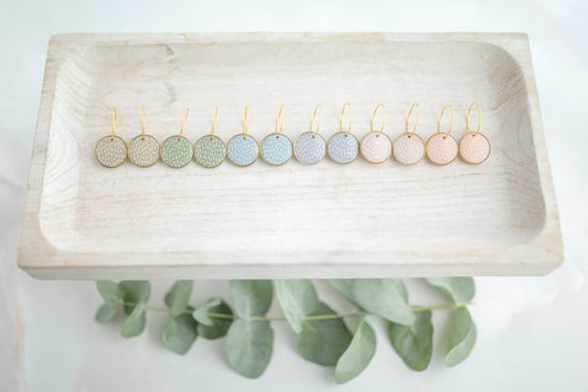 Clay earring | Polka Dot Mini Hoops | Garden Collection