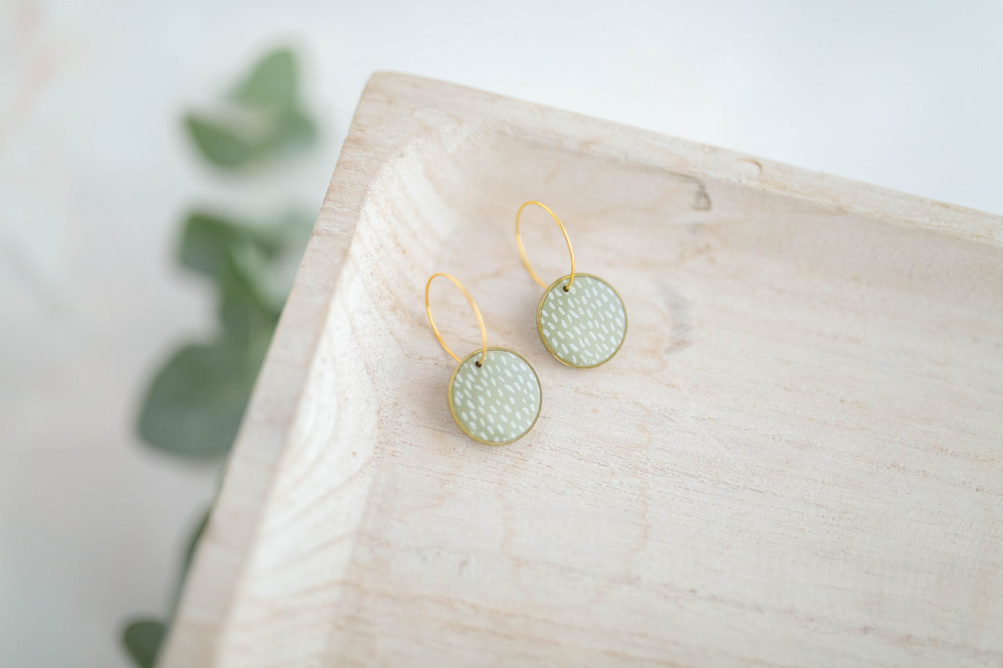 Clay earring | Polka Dot Mini Hoops | Garden Collection