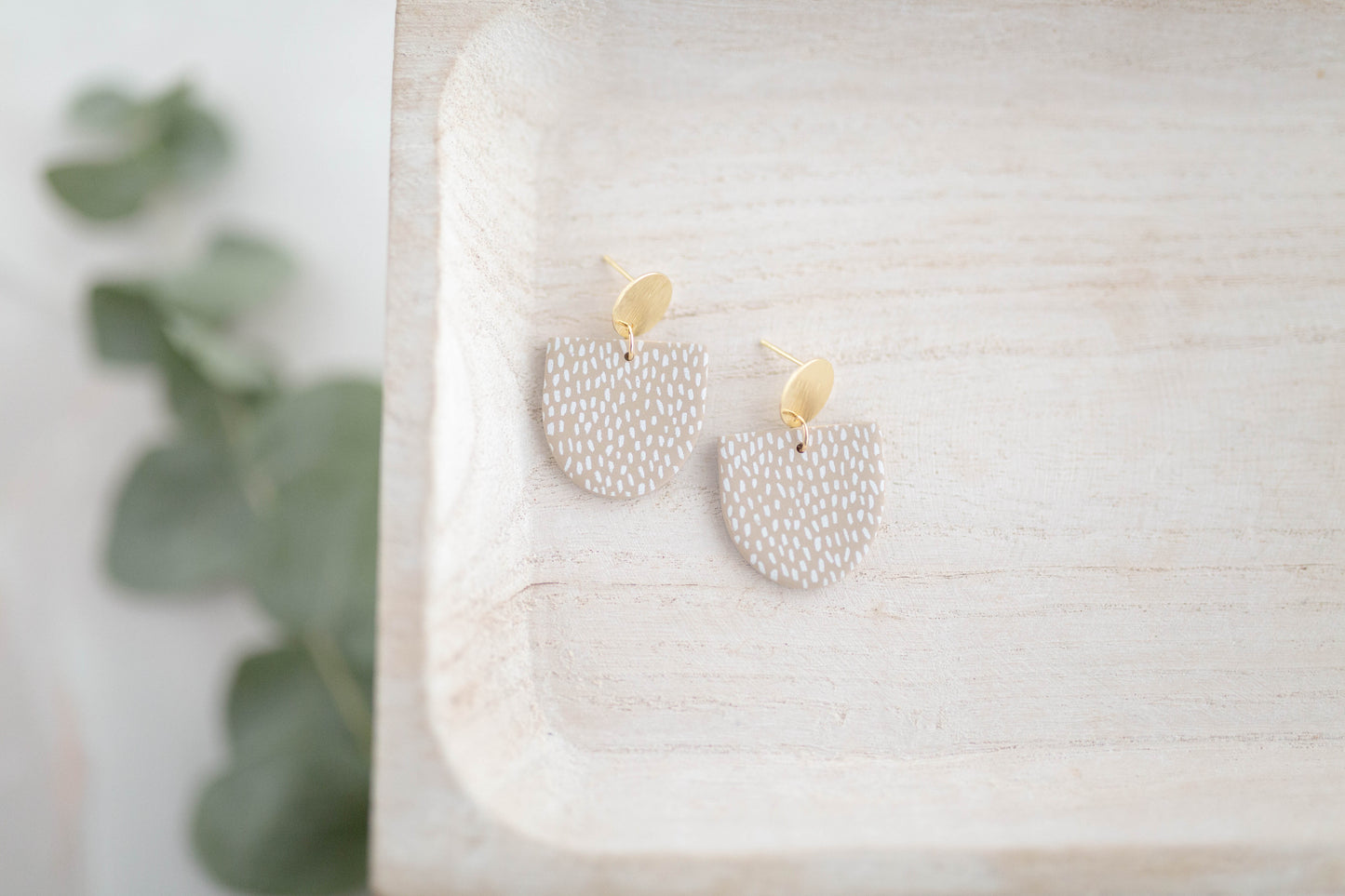 Clay earring | Polka Dot Dangles | Garden Collection