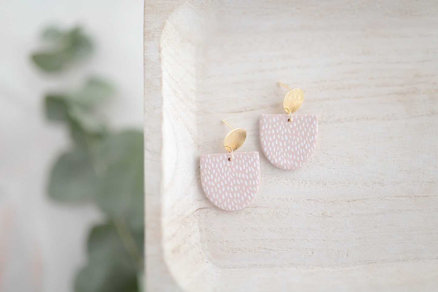 Clay earring | Polka Dot Dangles | Garden Collection