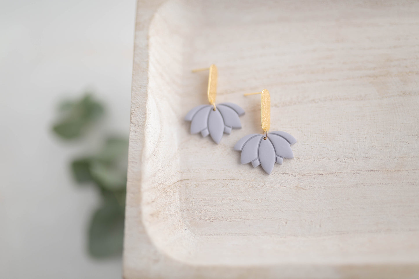 Clay earring | Lotus Drops | Garden Collection
