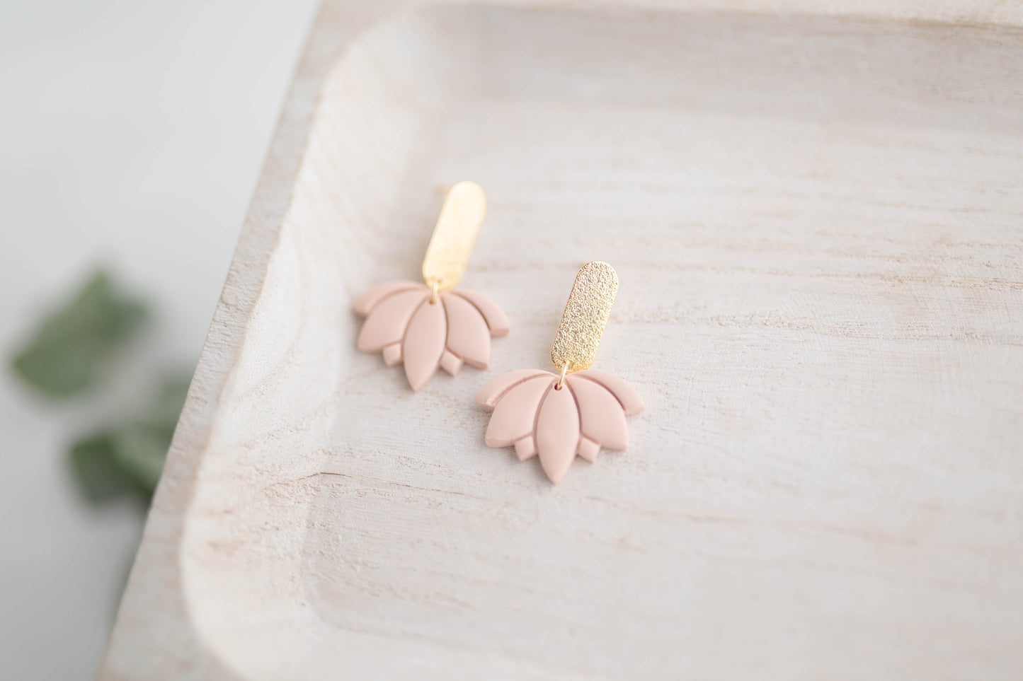 Clay earring | Lotus Drops | Garden Collection