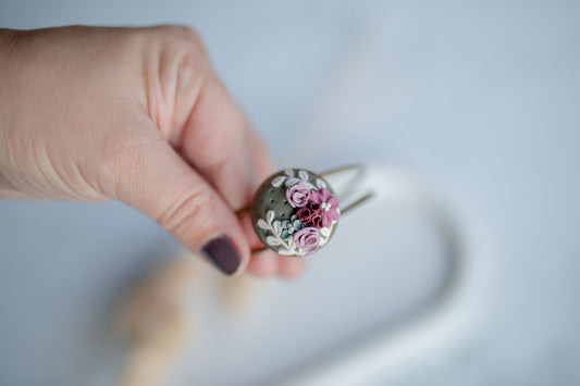 Clay bracelet | moss & floral