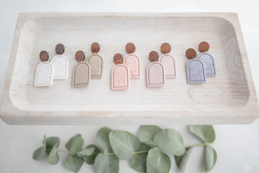 Clay earring | Poppy Garden Dangles | Garden Collection
