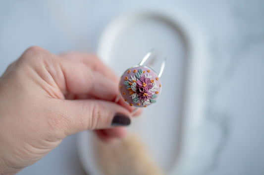 Clay bracelet | pink floral