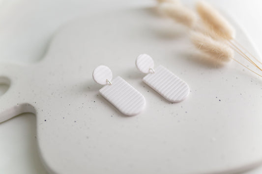 Clay earring | Corduroy Dangles | Fall Collection