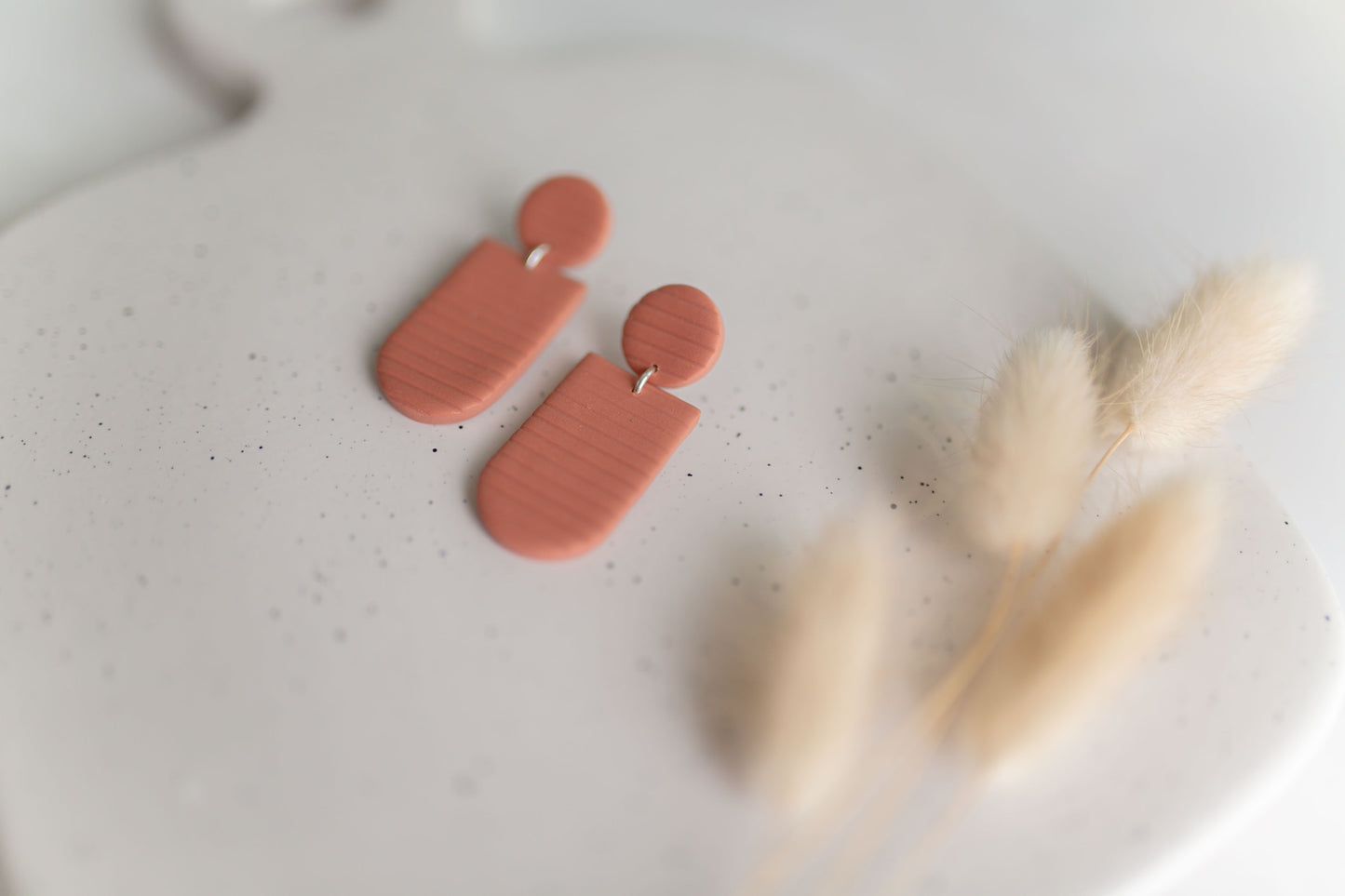 Clay earring | Corduroy Dangles | Fall Collection