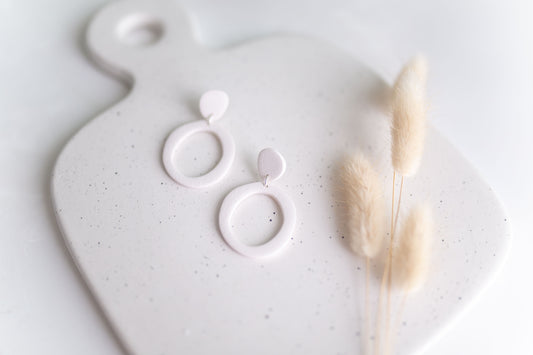 Clay earring | Organic Circle Dangles | Fall Collection