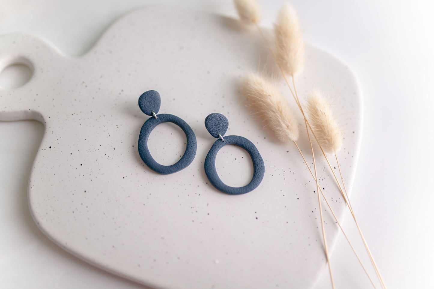 Clay earring | Organic Circle Dangles | Fall Collection