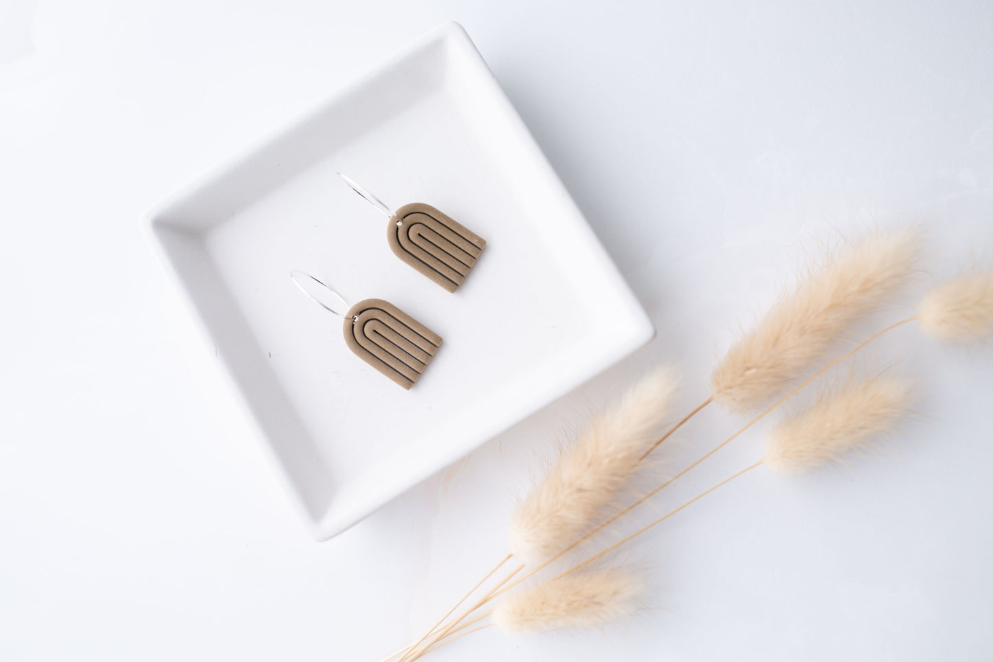 Clay earring | umber mini arches | neutral collection