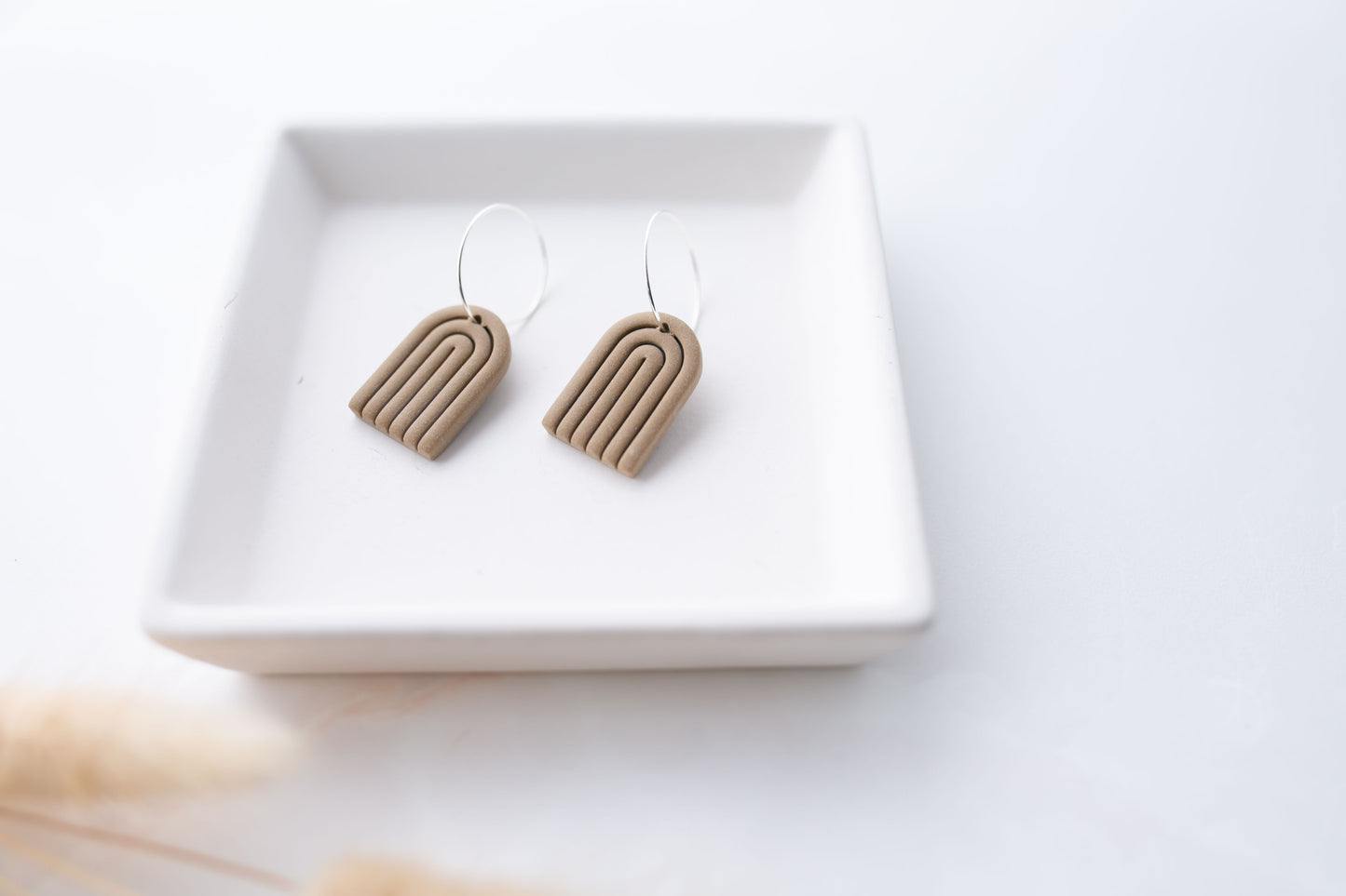Clay earring | umber mini arches | neutral collection