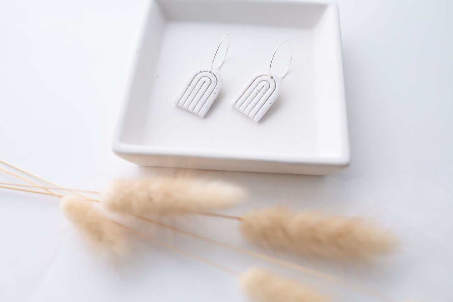 Clay earring | granite mini arches | neutral collection